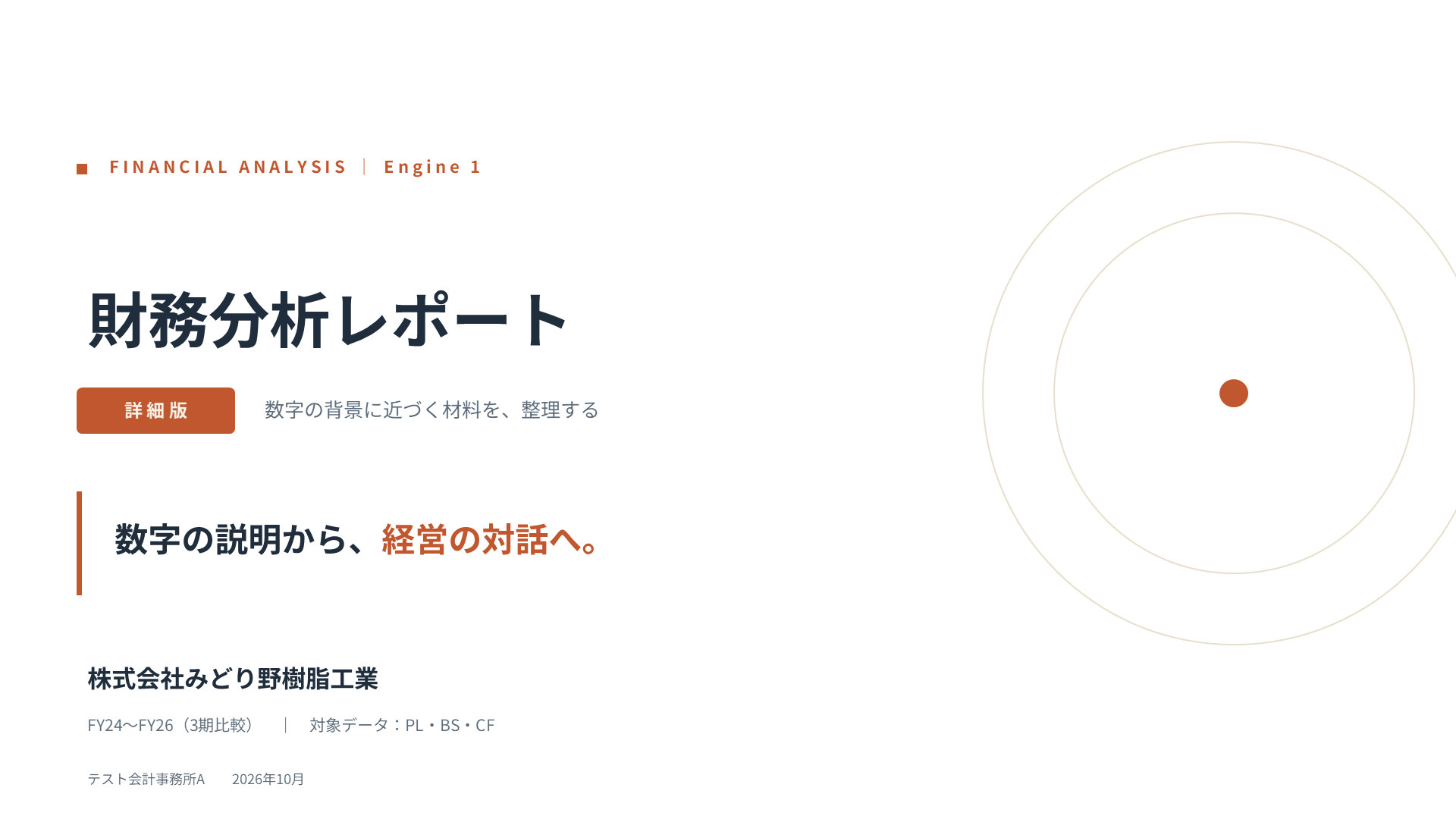 財務分析レポート サンプル 1ページ
